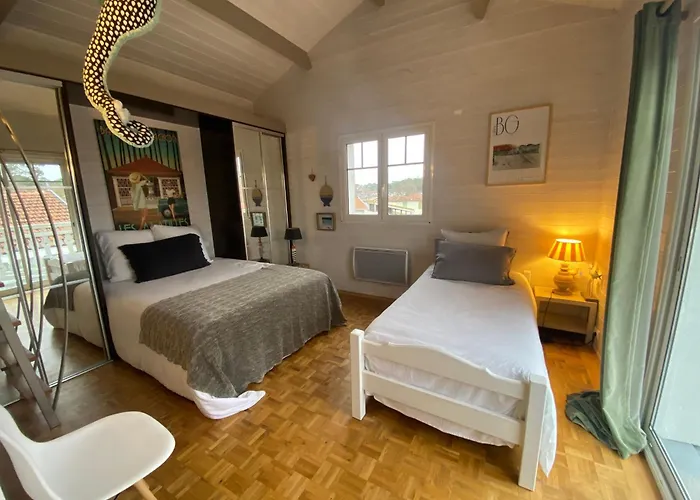 Boisee Avec Piscine Et Jardin, Proche Commerces Et Plage, Wifi Inclus A - Fr-1-374-55 * Аркашон